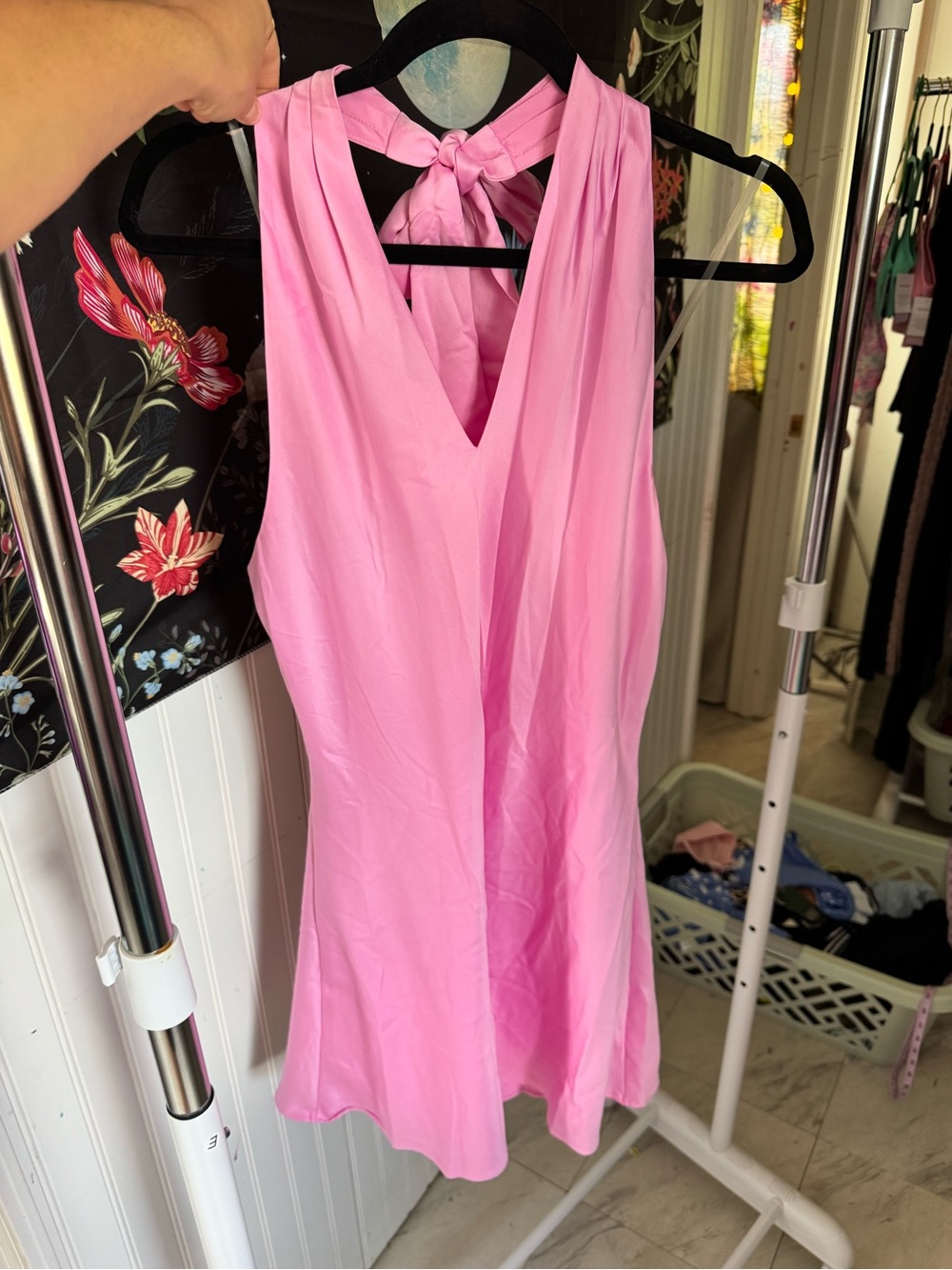 wild fable Pink Halter Tie-Back Sundress